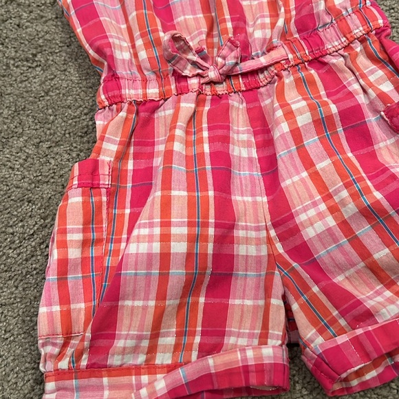 Pink Striped Ruffled Romper - Picture 3 of 4